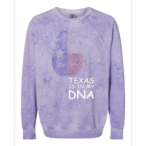 Texas Is In My Dna Colorblast Crewneck Sweatshirt