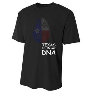 Texas Is In My Dna Performance Sprint T-Shirt