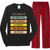 Teacher It Is Okay To Not Know It All Make Mistakes Yourself Long Sleeve Pajama Set