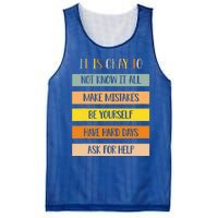 Teacher It Is Okay To Not Know It All Make Mistakes Yourself Mesh Reversible Basketball Jersey Tank