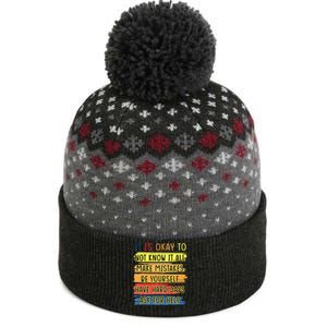 Teacher It Is Okay To Not Know It All Make Mistakes Yourself The Baniff Cuffed Pom Beanie