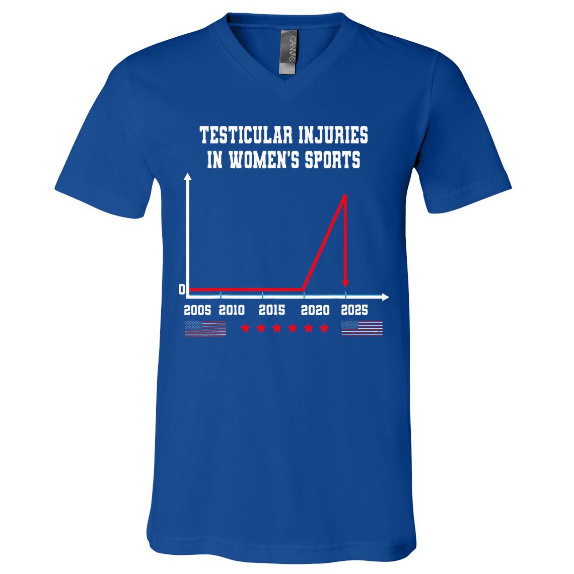 Testicular Injuries in Women's Sports Quirky V-Neck T-Shirt