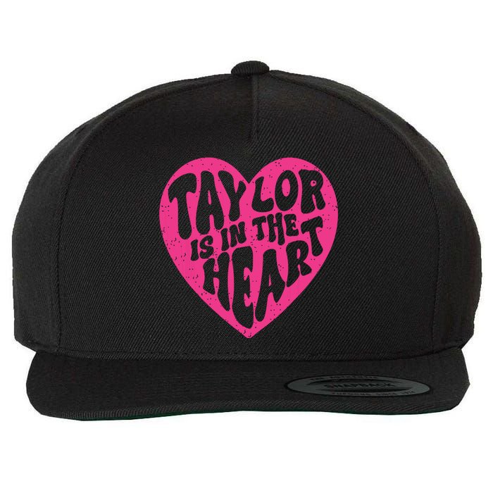 Taylor Is In The Heart Groovy 80s Vintage Wool Snapback Cap