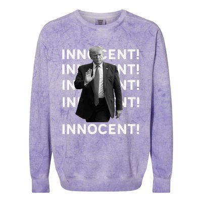 Trump Is Innocent Colorblast Crewneck Sweatshirt