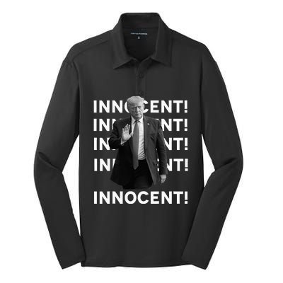 Trump Is Innocent Silk Touch Performance Long Sleeve Polo