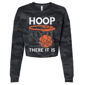 There It Is Basketball Hoop Game Baller Cropped Pullover Crew