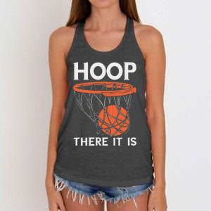 There It Is Basketball Hoop Game Baller Women's Knotted Racerback Tank