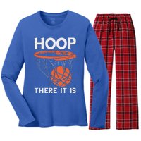 There It Is Basketball Hoop Game Baller Women's Long Sleeve Flannel Pajama Set 