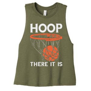 There It Is Basketball Hoop Game Baller Women's Racerback Cropped Tank