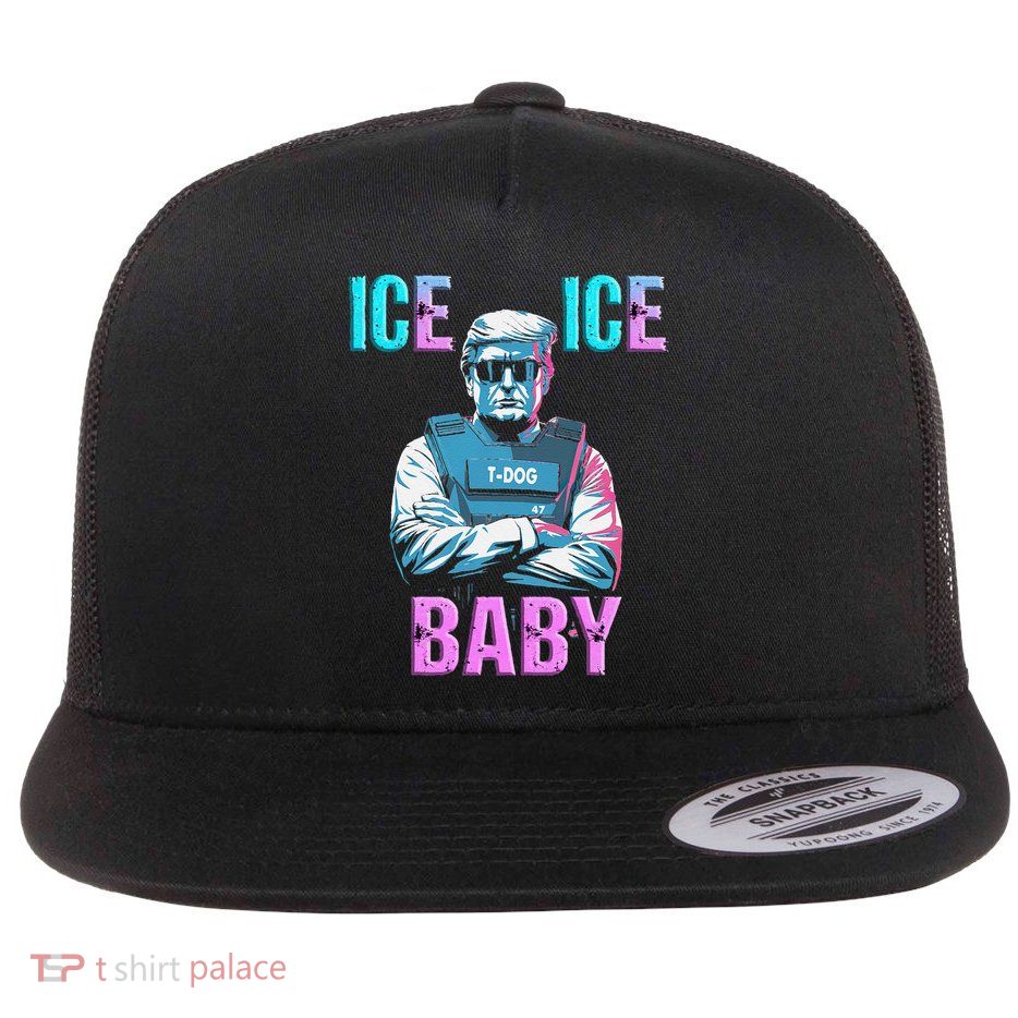 Trump Ice Ice Baby lb37 Gift Flat Bill Trucker Hat