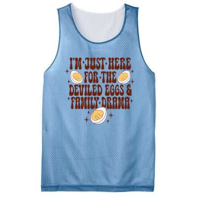 Thanksgiving Im Just Here For The Deviled Eggs Mesh Reversible Basketball Jersey Tank