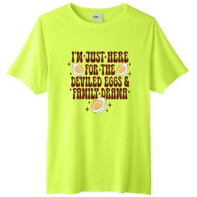 Thanksgiving Im Just Here For The Deviled Eggs Tall Fusion ChromaSoft Performance T-Shirt