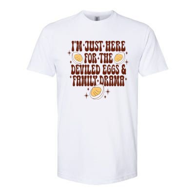 Thanksgiving Im Just Here For The Deviled Eggs Softstyle CVC T-Shirt