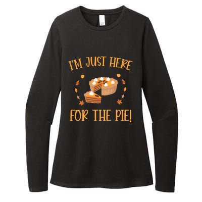 Thanksgiving I’m Just Here For The Pie Gift Womens CVC Long Sleeve Shirt