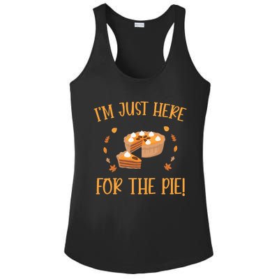 Thanksgiving I’m Just Here For The Pie Gift Ladies PosiCharge Competitor Racerback Tank