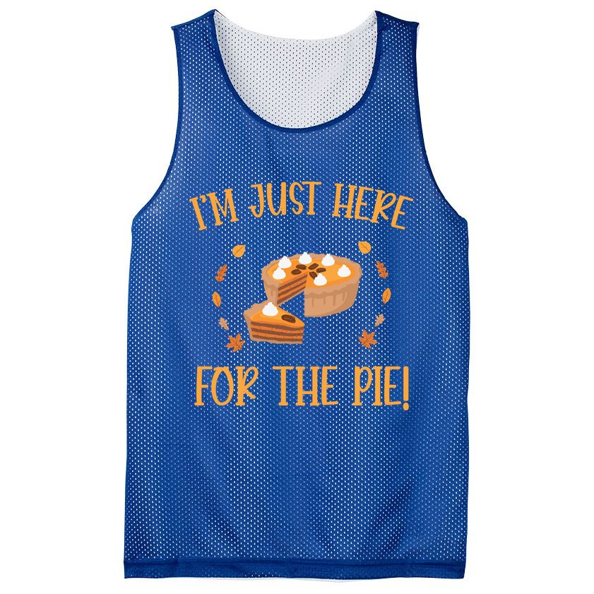 Thanksgiving I’m Just Here For The Pie Gift Mesh Reversible Basketball Jersey Tank