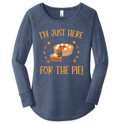 Thanksgiving I’m Just Here For The Pie Gift Women's Perfect Tri Tunic Long Sleeve Shirt