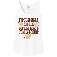 Thanksgiving IM Just Here For The Deviled Eggs Family Drama Ladies Essential Tank