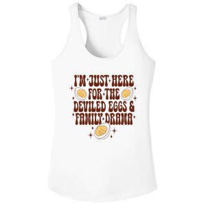 Thanksgiving IM Just Here For The Deviled Eggs Family Drama Ladies PosiCharge Competitor Racerback Tank