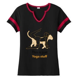 This Is Just Yoga Stuff Gift Ladies Halftime Notch Neck Tee