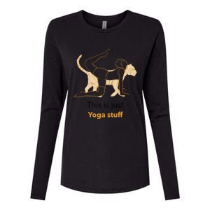 This Is Just Yoga Stuff Gift Womens Cotton Relaxed Long Sleeve T-Shirt