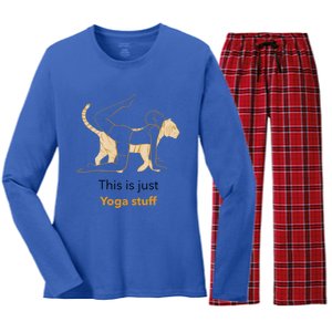 This Is Just Yoga Stuff Gift Women's Long Sleeve Flannel Pajama Set 