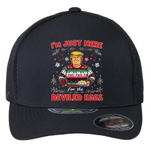 Trump IM Just Here For The Deviled Eggs Trump Christmas Flexfit Unipanel Trucker Cap