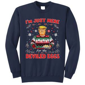 Trump IM Just Here For The Deviled Eggs Trump Christmas Sweatshirt