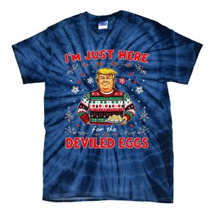 Trump IM Just Here For The Deviled Eggs Trump Christmas Tie-Dye T-Shirt