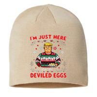 Trump IM Just Here For The Deviled Eggs Trump Christmas Sustainable Beanie