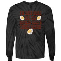 Thanksgiving IM Just Here For The Deviled Eggs Family Drama Gift Tie-Dye Long Sleeve Shirt