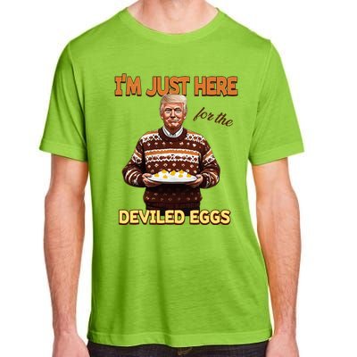 Thanksgiving IM Just Here For The Deviled Eggs Adult ChromaSoft Performance T-Shirt