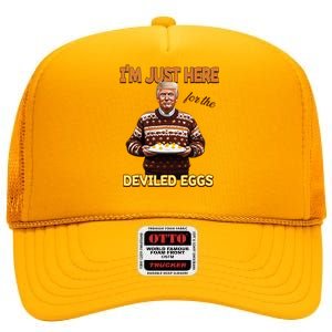 Thanksgiving IM Just Here For The Deviled Eggs High Crown Mesh Back Trucker Hat