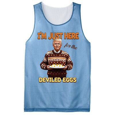 Thanksgiving IM Just Here For The Deviled Eggs Mesh Reversible Basketball Jersey Tank