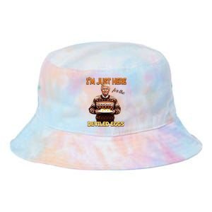 Thanksgiving IM Just Here For The Deviled Eggs Tie Dye Newport Bucket Hat