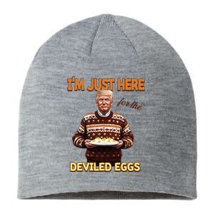 Thanksgiving IM Just Here For The Deviled Eggs Sustainable Beanie