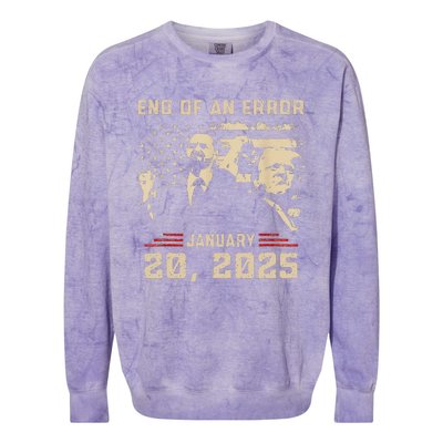 Trump Inauguration January 20 2025 End Of An Error New Year Colorblast Crewneck Sweatshirt