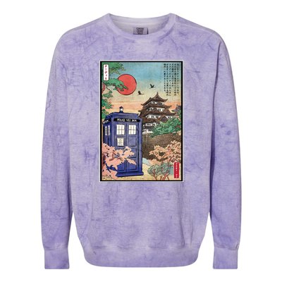 Tardis In Japan Colorblast Crewneck Sweatshirt