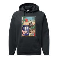 Tardis In Japan Performance Fleece Hoodie