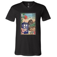 Tardis In Japan V-Neck T-Shirt