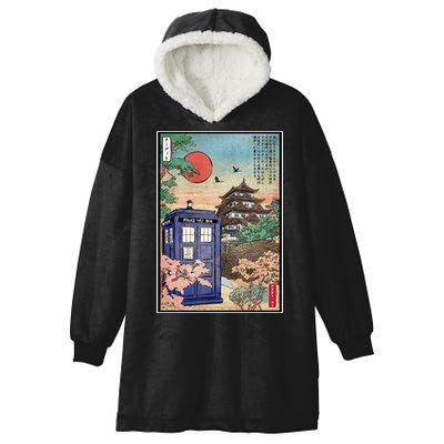 Tardis In Japan Hooded Wearable Blanket