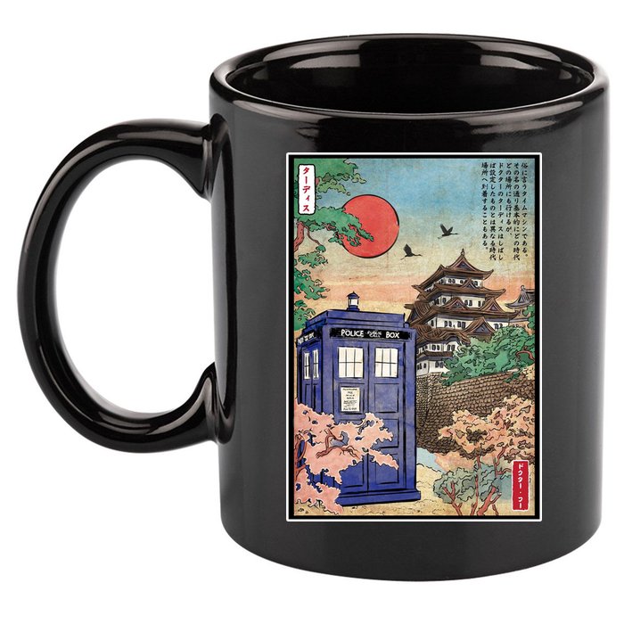 Tardis In Japan 11oz C Handle Ceramic Mug