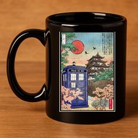 Tardis In Japan 11oz C Handle Ceramic Mug
