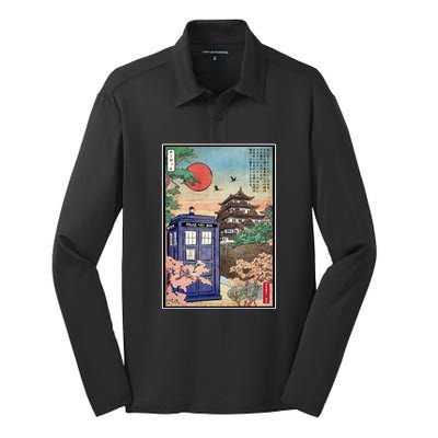 Tardis In Japan Silk Touch Performance Long Sleeve Polo