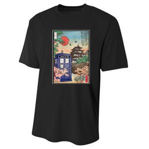 Tardis In Japan Performance Sprint T-Shirt