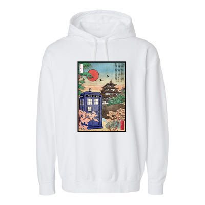 Tardis In Japan Garment-Dyed Fleece Hoodie