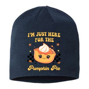 Thanksgiving Im Just Here For The Pumpkin Pie Sustainable Beanie