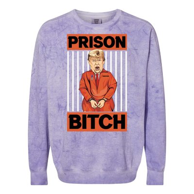 Trump In Jail | PARODY Prison Bitch Colorblast Crewneck Sweatshirt