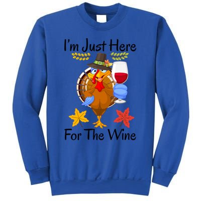 Turkey I’m Just Here For The Wine Thanksgiving Day Gift Sweatshirt