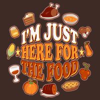 Thanksgiving I'm Just Here For The Food Cooling Performance Crew T-Shirt